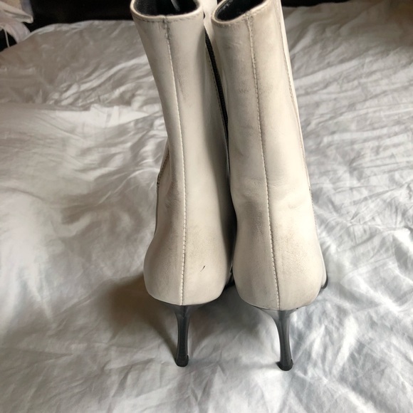 White ankle boots, pointy toes, size 41 - Picture 5 of 6